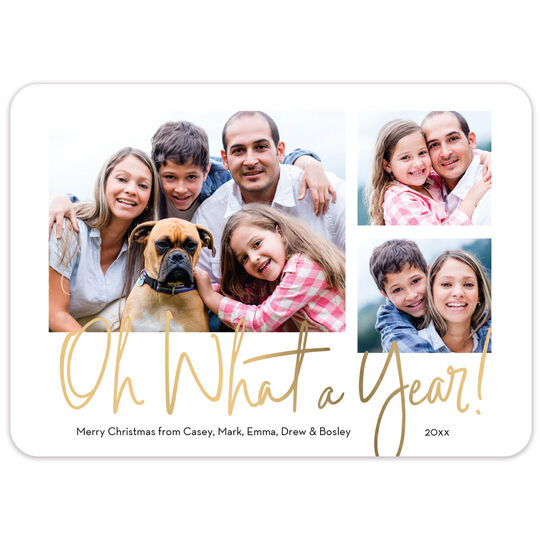 What A Year Flat Holiday Photo Cards
